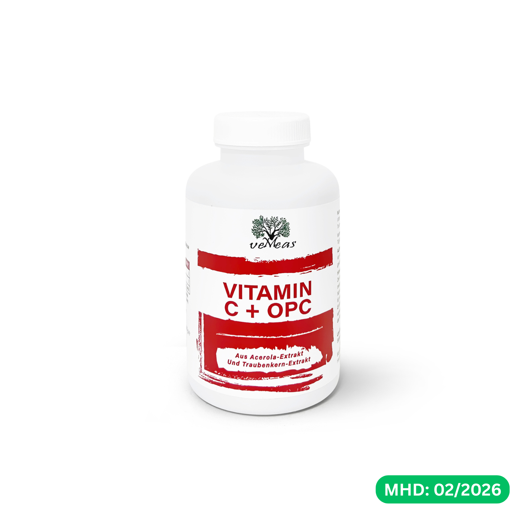 Vitamin C + OPC (aus Acerola-Extrakt und Traubenkern-Extrakt) vegan