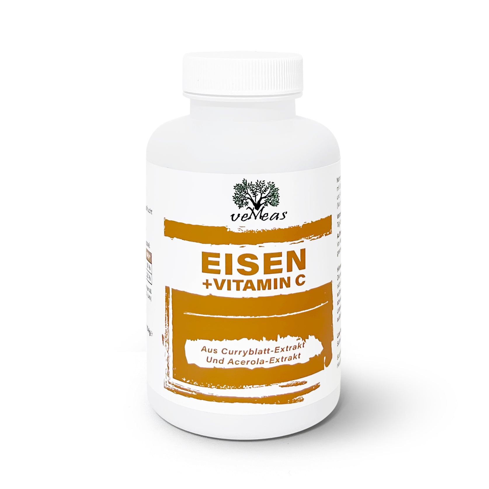 Eisen + Vitamin C ( aus Curryblatt-Extrakt und Acerola Extrakt) vegan - Vemeas