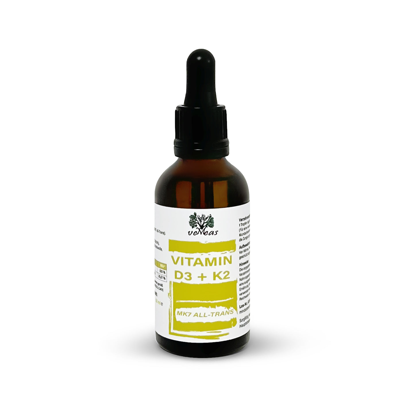 Vitamin D3 + K2 Tropfen - vegetarisch - Vemeas