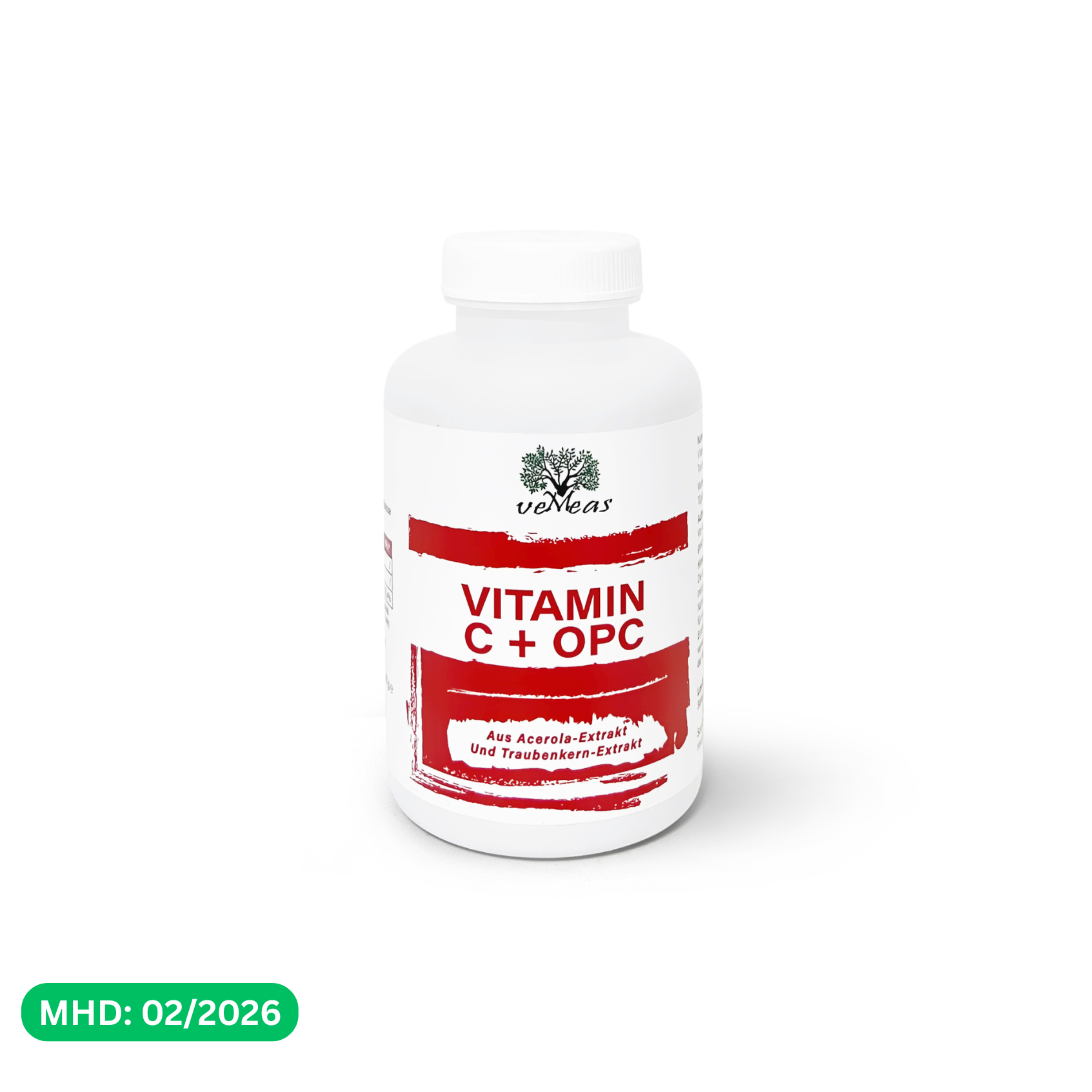 Vitamin C + OPC (aus Acerola-Extrakt und Traubenkern-Extrakt) vegan - Vemeas
